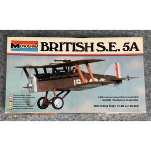1979 Monogram British S.E. 5A 1:48 Model Kit# 5205 Complete New in Opened Box